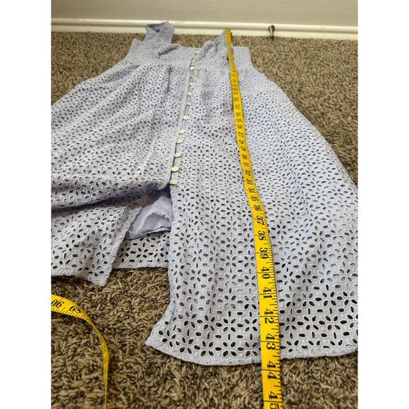 J Crew Purple Eyelet Lace Babydoll Midi Dress Sz 6 Cottagecore Boho Feminine - Picture 10 of 13